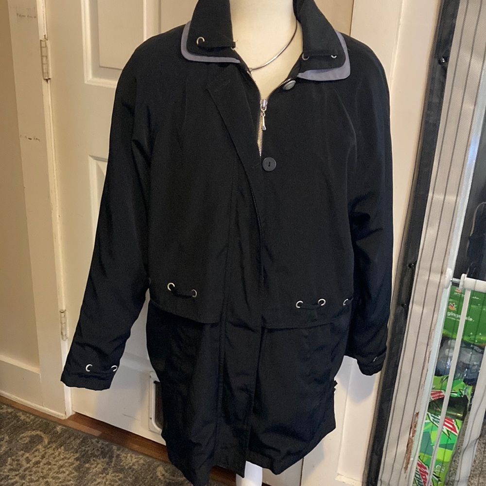 Andy Johns black lined coat size M